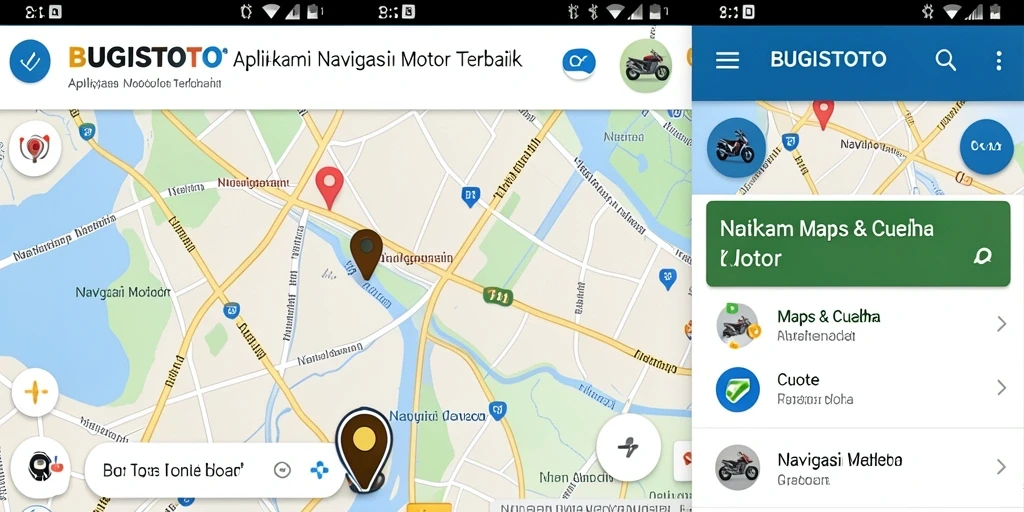 Antarmuka BUGISTOTO menampilkan rute navigasi yang jelas dan informatif.