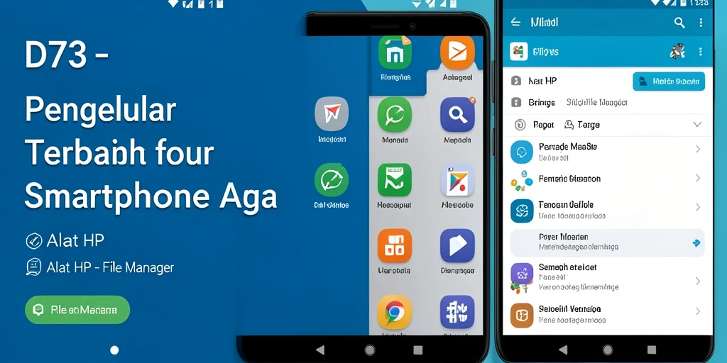 Antarmuka aplikasi D73 yang user-friendly untuk pengelolaan file.