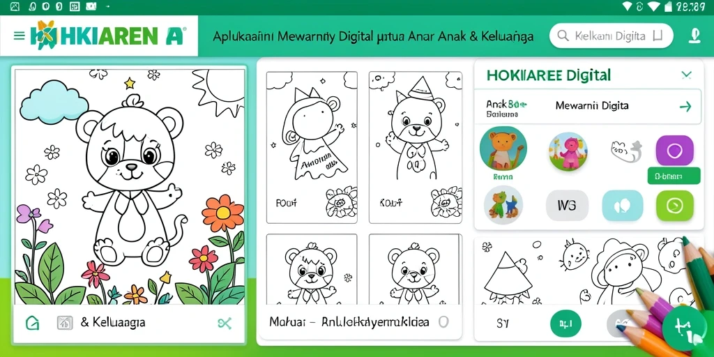 Antarmuka HOKIARENA yang menyenangkan dan penuh warna.
