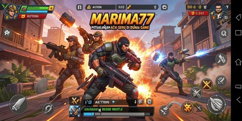 Tampilan antarmuka game Action MARIMA77 yang menarik dan dinamis.