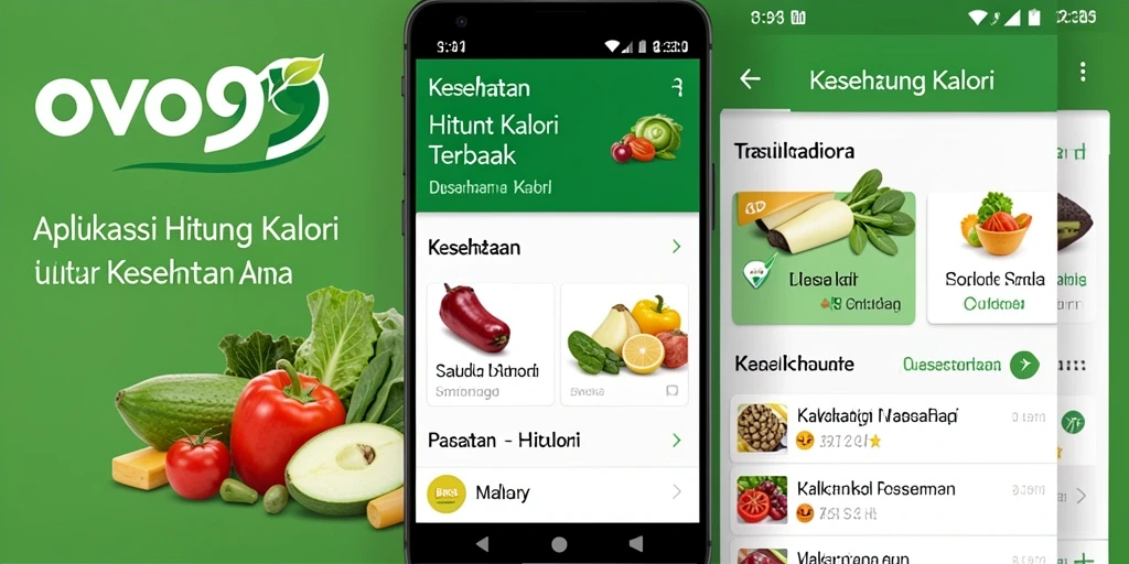 Tampilan antarmuka OVO99 yang menampilkan fitur Hitung Kalori.