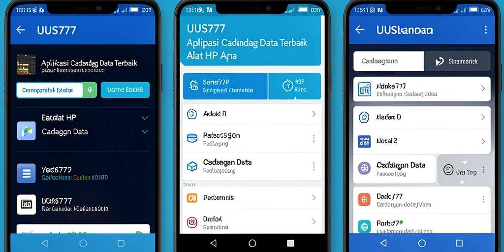Antarmuka UUS777 yang sederhana dan fungsional untuk cadangan data.